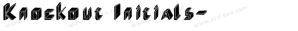 Knockout Initials字体转换